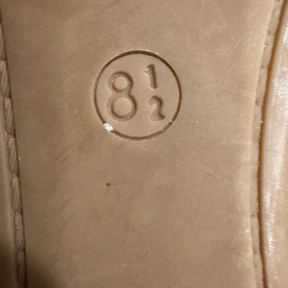 J. Crew Tan Suede Studded Flats 8.5 made in Italy